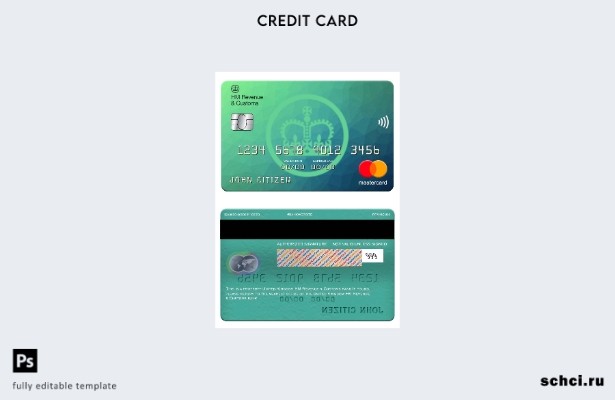 скачать в цифровом формате шаблон карты Mastercard Налогового и таможенного банк